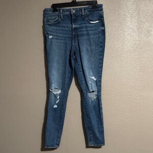 Universal Thread Dark Blue Distressed Skinny Jeans